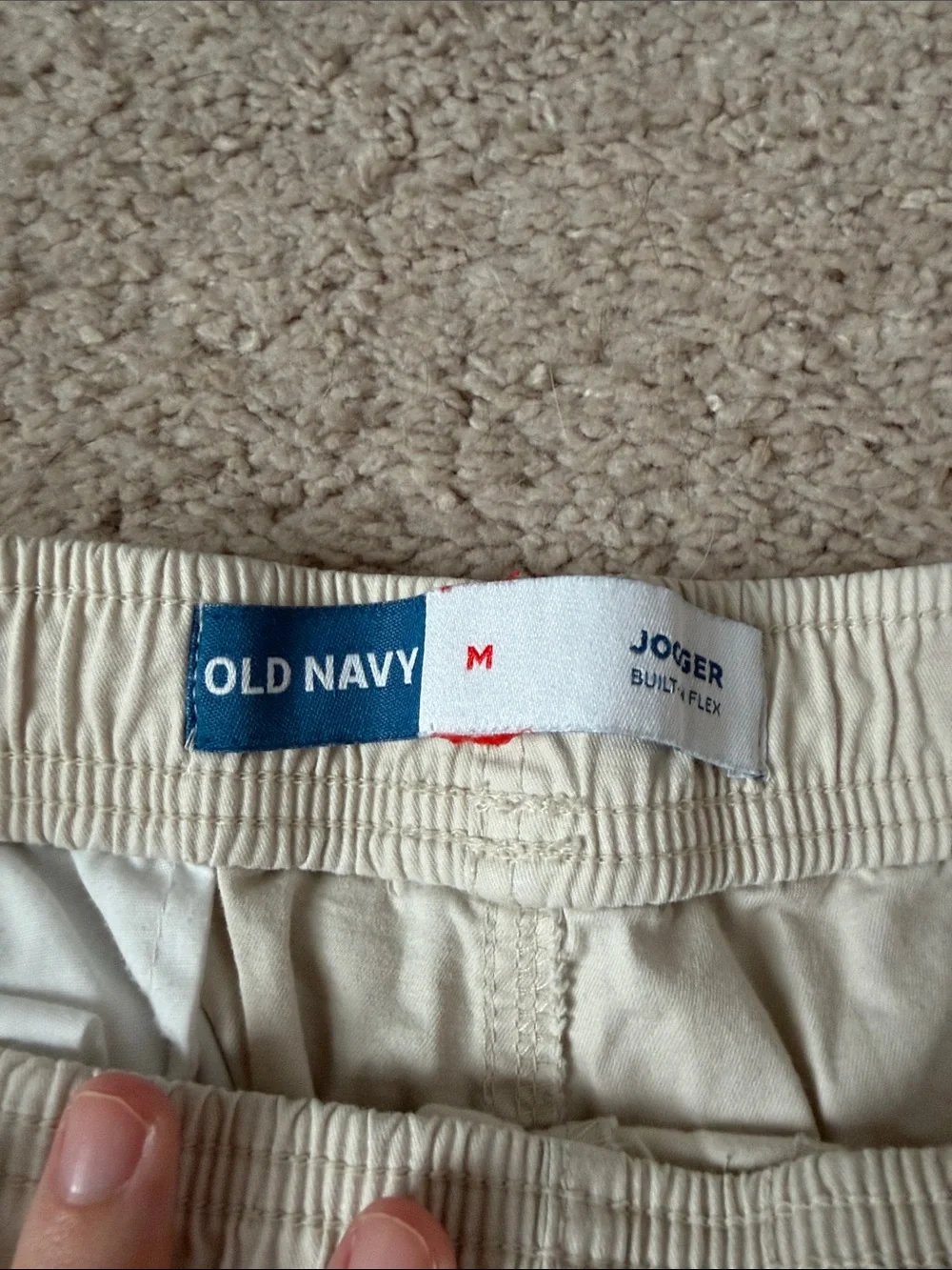 Old Navy Light Beige Men's Elastic-Waist Casual Shorts